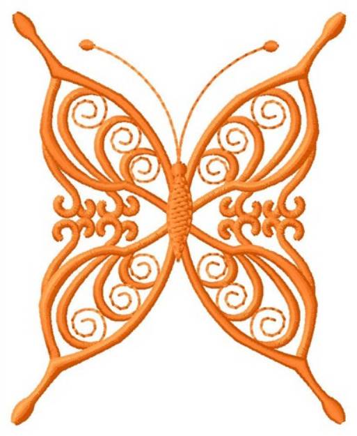 Picture of Exotic Butterfly Outline Machine Embroidery Design