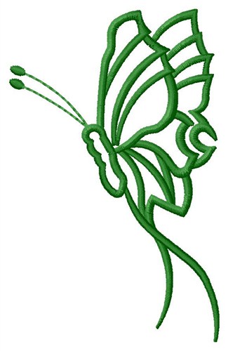 Flutter Butterfly Outline Machine Embroidery Design