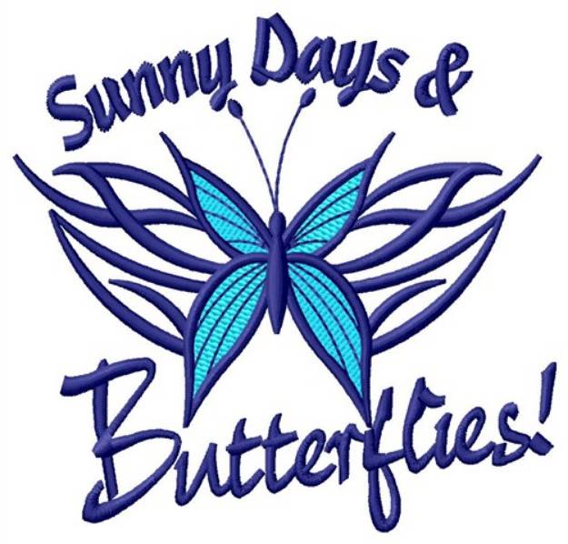 Picture of Sunny Days & Butterflies Machine Embroidery Design