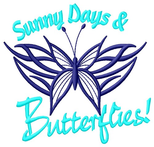 Sunny Days & Butterflies Machine Embroidery Design