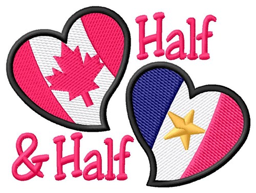 Half Canadian/American Machine Embroidery Design