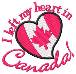 Picture of Left Heart In Canada Machine Embroidery Design