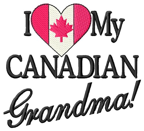 Canadian Grandma Machine Embroidery Design