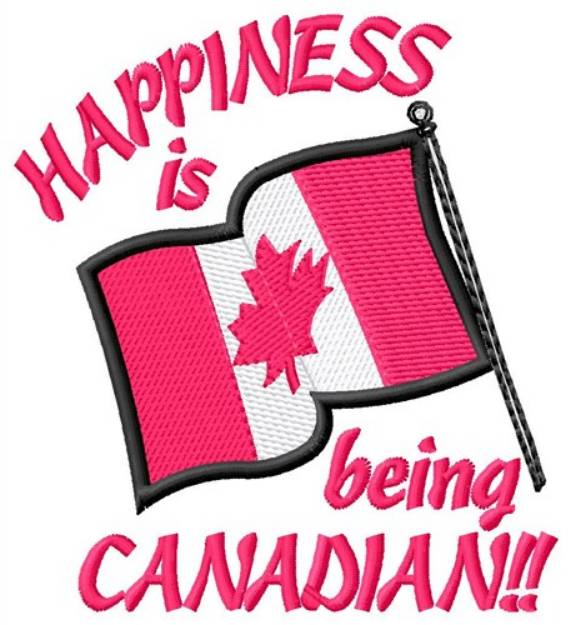 Picture of Canadian Happiness Machine Embroidery Design