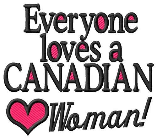 Canadian Woman Machine Embroidery Design