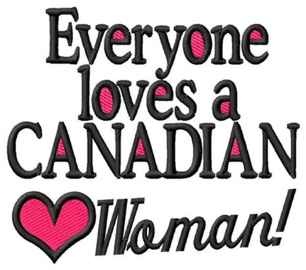 Picture of Canadian Woman Machine Embroidery Design