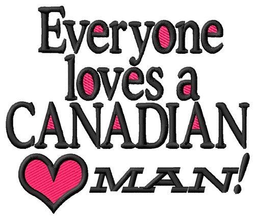 Canadian Man Machine Embroidery Design