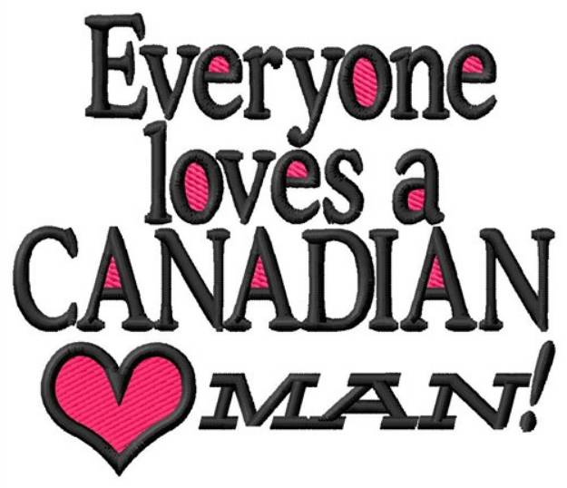 Picture of Canadian Man Machine Embroidery Design