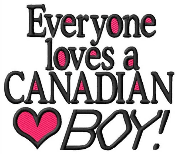 Picture of Canadian Boy Machine Embroidery Design