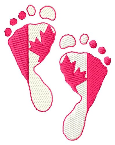 Canadian Feet Machine Embroidery Design