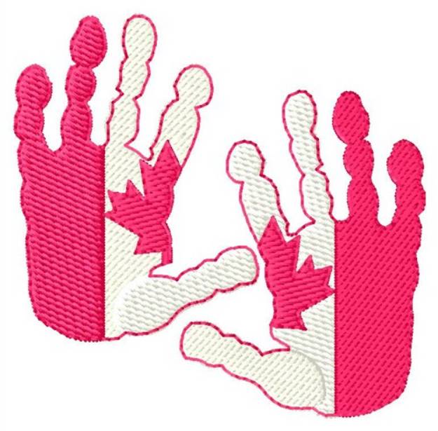 Picture of Canadian Hands Machine Embroidery Design