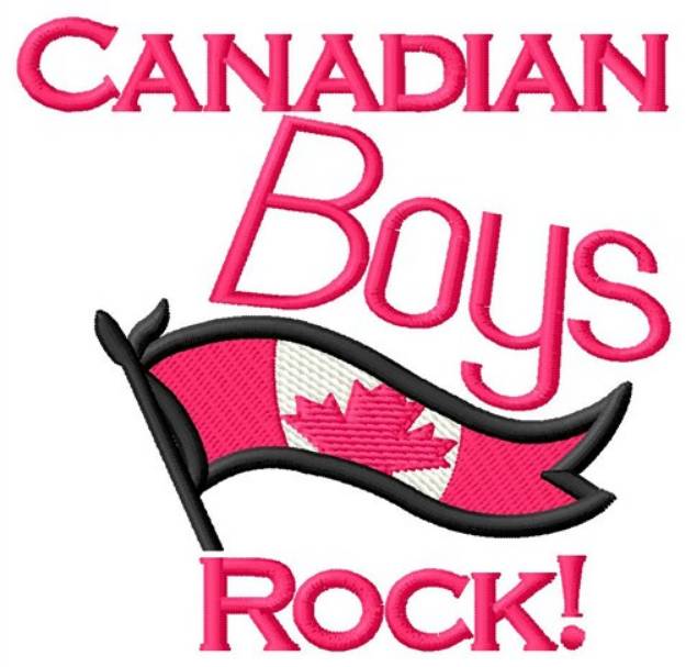 Picture of Canadian Boys Rock Machine Embroidery Design