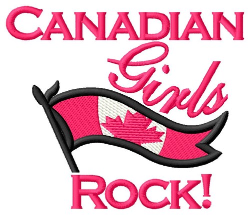 Canadian Girls Rock Machine Embroidery Design