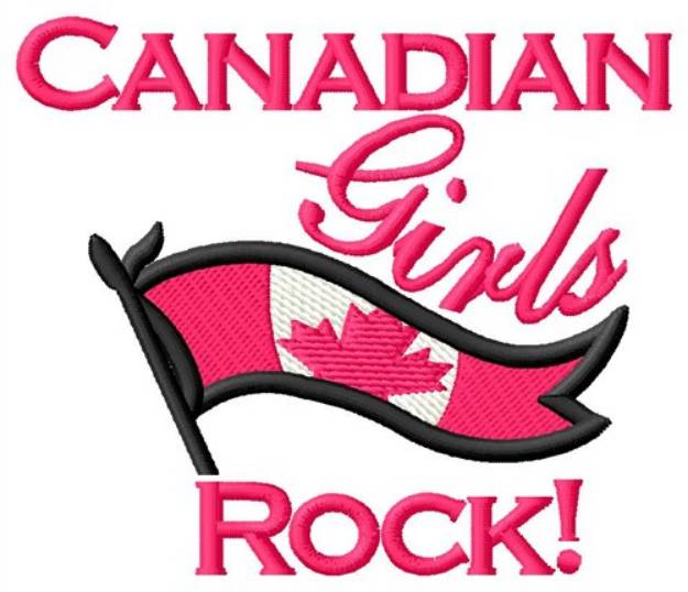 Picture of Canadian Girls Rock Machine Embroidery Design