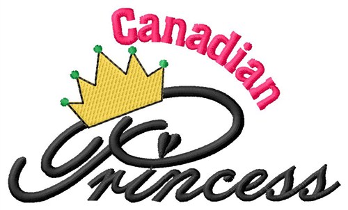 Canadian Princess Machine Embroidery Design