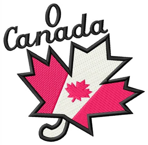 Picture of O Canada Maple Leaf Machine Embroidery Design