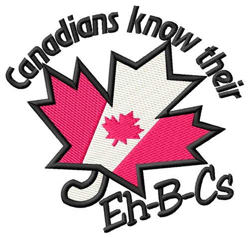 Canadians Eh-B-C Machine Embroidery Design