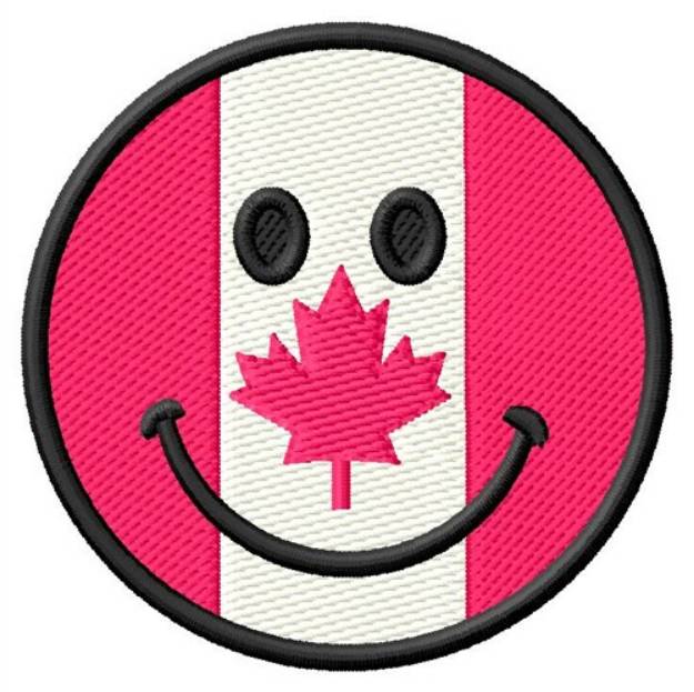 Picture of Canadian Smiley Face Machine Embroidery Design