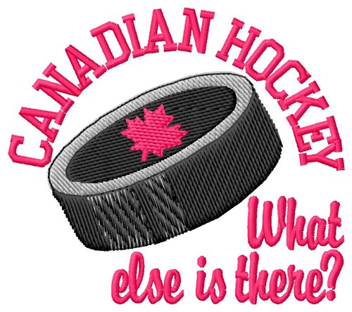 Canadian Hockey Machine Embroidery Design