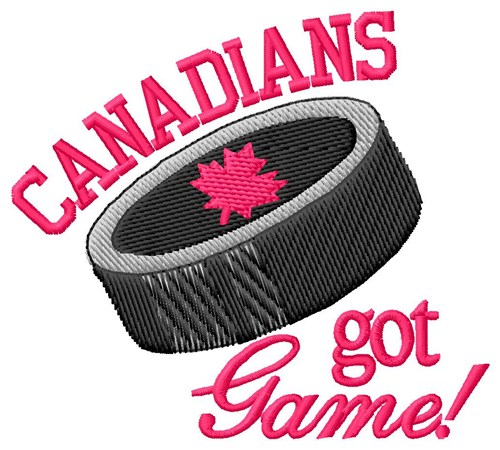 Canadians Got Game Machine Embroidery Design