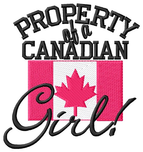 Canadian Girl Machine Embroidery Design