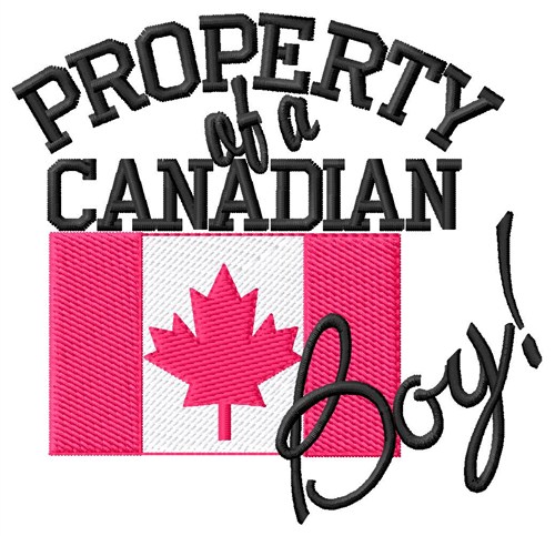 Canadian Boy Machine Embroidery Design