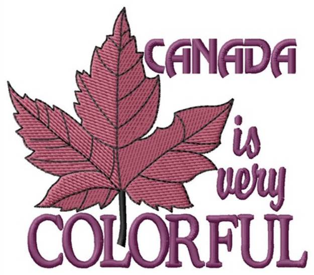 Picture of Canada Is Colorful Machine Embroidery Design