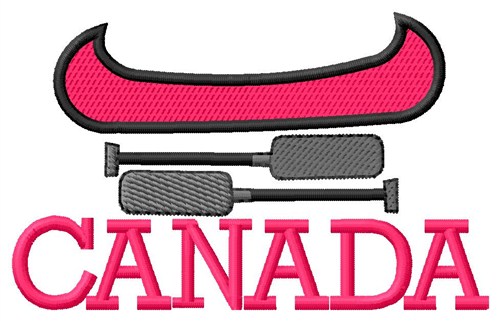 Canada Canoes Machine Embroidery Design
