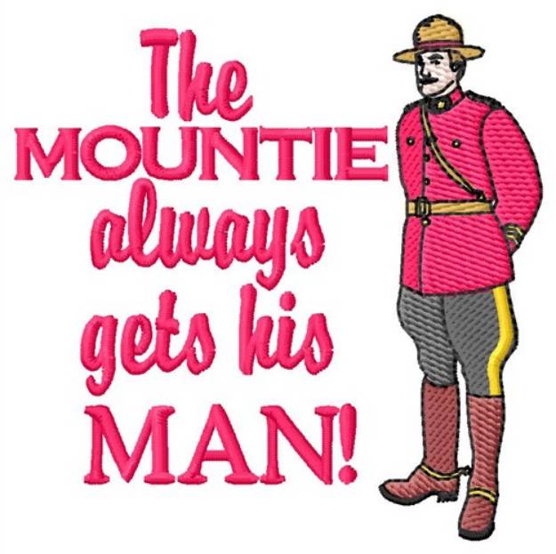 Picture of Mountie Gets His Man Machine Embroidery Design