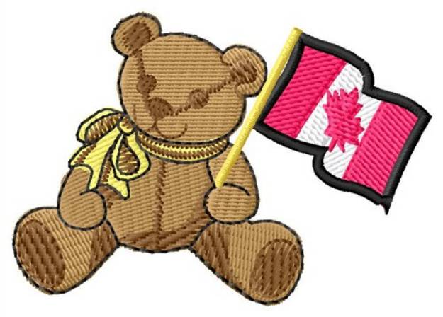 Picture of Canadian Teddy Bear Machine Embroidery Design