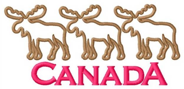 Picture of Canada Moose Machine Embroidery Design
