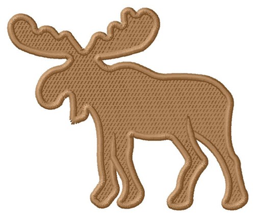 Moose Silhouette Machine Embroidery Design