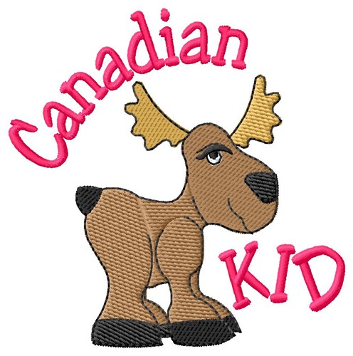 Canadian Kid Machine Embroidery Design