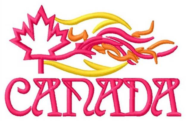 Picture of Canada Flames Machine Embroidery Design