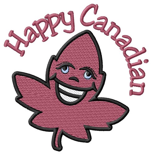 Happy Canadian Machine Embroidery Design