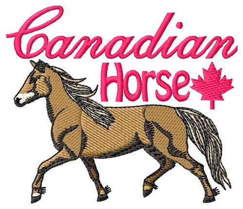 Canadian Horse Machine Embroidery Design