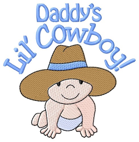 Daddys Lil Cowboy Machine Embroidery Design
