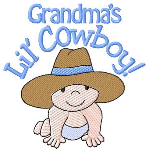 Grandmas Lil Cowboy Machine Embroidery Design