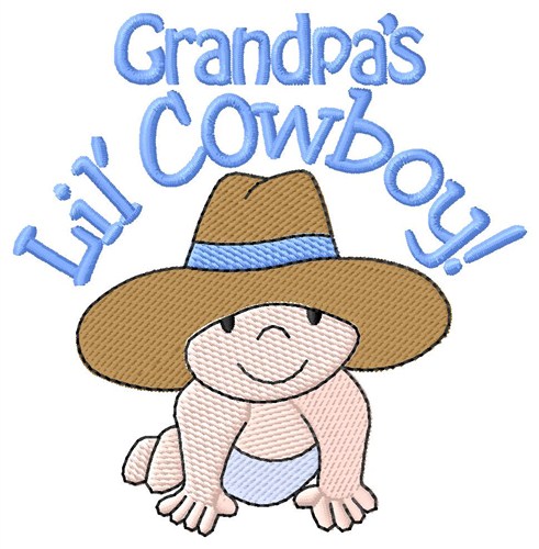 Grandpas Lil Cowboy Machine Embroidery Design