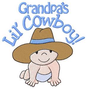 Picture of Grandpas Lil Cowboy Machine Embroidery Design