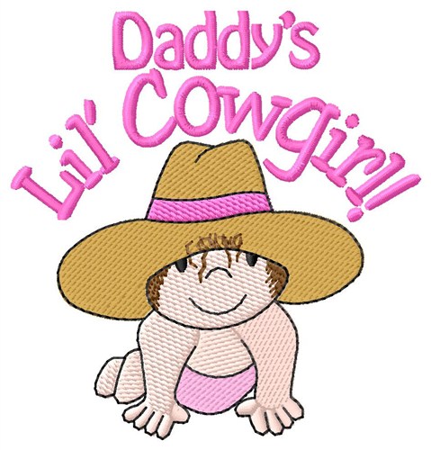 Daddys Lil Cowgirl Machine Embroidery Design