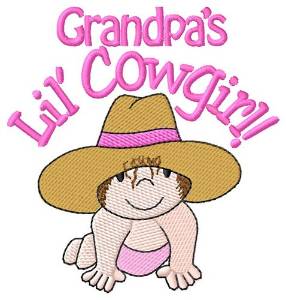 Picture of Grandpas Lil Cowgirl Machine Embroidery Design
