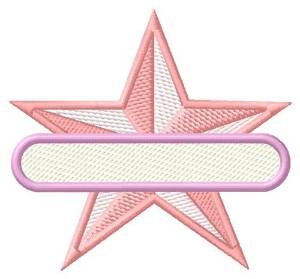Picture of Star Name Drop Machine Embroidery Design