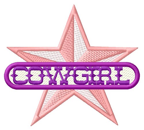 Cowgirl Star Machine Embroidery Design