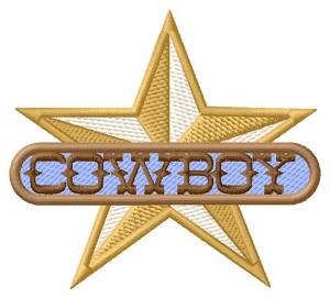 Picture of Cowboy Star Machine Embroidery Design