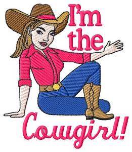 Picture of Im the Cowgirl Machine Embroidery Design