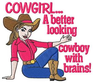 Picture of Cowgirl Machine Embroidery Design