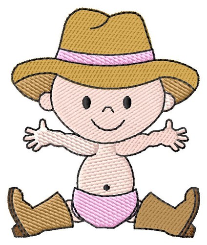 Baby Cowgirl Machine Embroidery Design