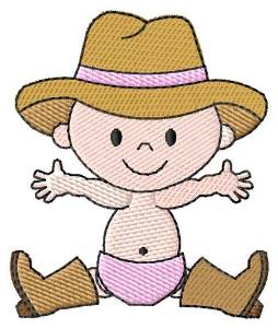 Picture of Baby Cowgirl Machine Embroidery Design
