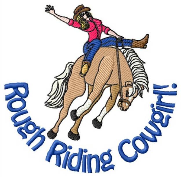Picture of Rough Riding Cowgirl Machine Embroidery Design